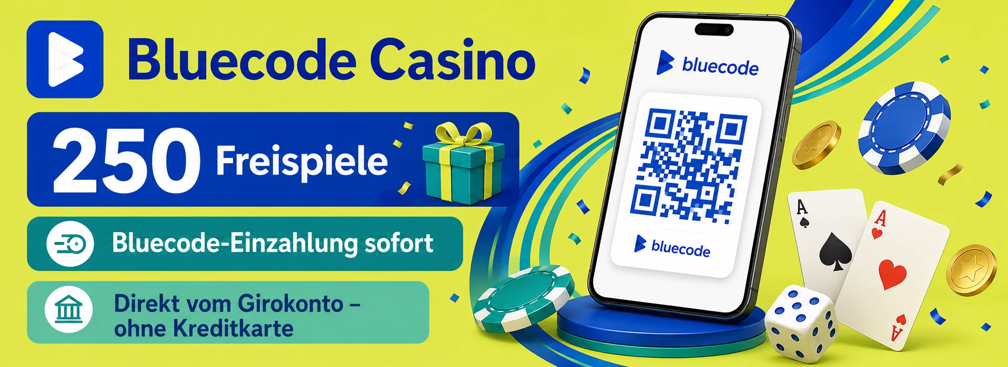 250 Freispiele zum Start im Bluecode Casino